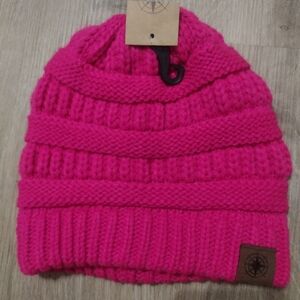 Hot Pink Fuschia Beanie Hat Toboggan